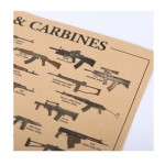 Poster Assault Rifles and Carbines, antiqued paper, 51.5 x 36 cm